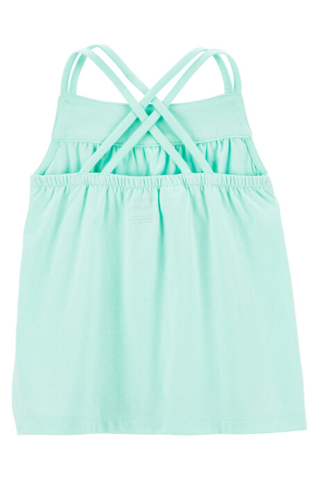 Musculosa con tiras cruzadas. Talles 6-24M Sin color