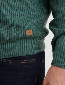 470587 SWEATER PUNTO MEDIO CIERRE HARRY Verde