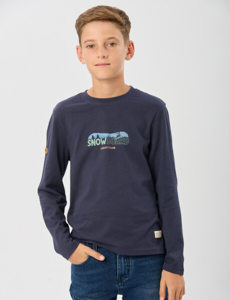 REMERA ESTAMPADA Azul