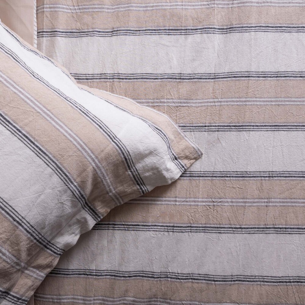 SET FUNDA NÓRDICA QUEEN LINO-Y-ALGODON DOUBLE LAYER STRIPE