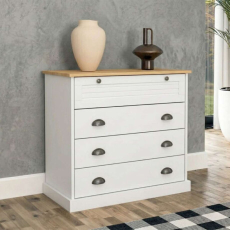 Comoda 4 cajones Li­nea Valenciana Blanco