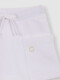Falda Pantalon Felpa Con Contrastes Blanco