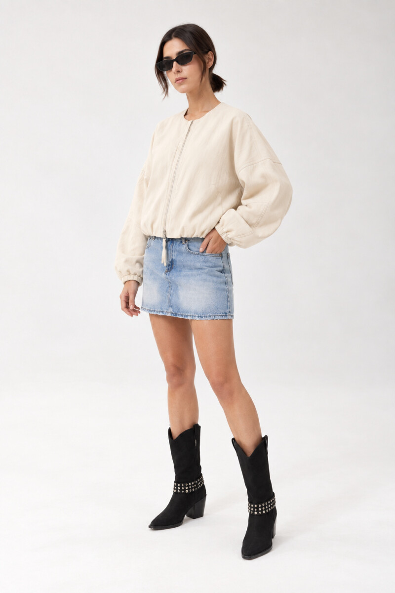 Campera Bomber - Beige 