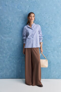 CAMISA DELFI Blanco/Azul