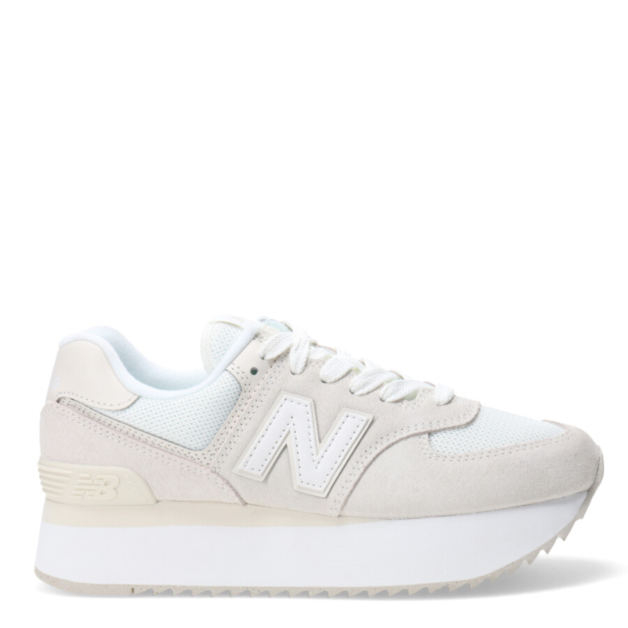 Championes de Mujer New Balance 574 Beige - Blanco