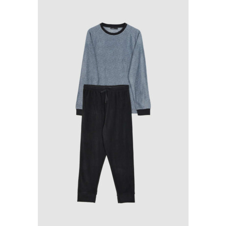 Pijama Sporty Fleece Gris Melange