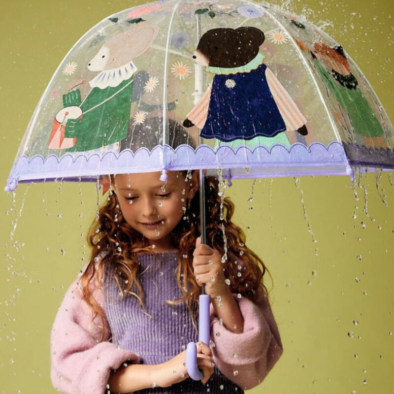 Paraguas Infantil Transparente Violeta