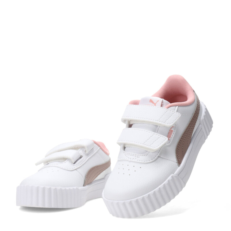 Championes de Niña Puma Carina 3.0 V Ps Blanco - Rosa Viejo