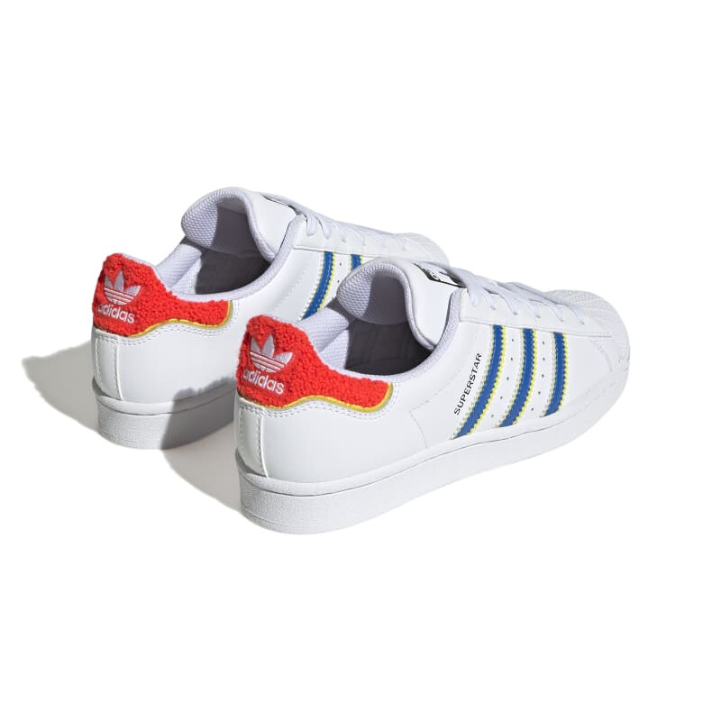 Championes Adidas Original Superstar de Mujer - HQ1939 Blanco-azul Francia