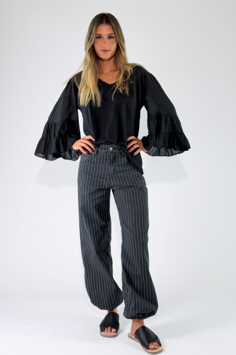 PANTALON TRINDADE RAYADO Negro