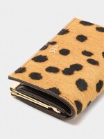 Cartera De Piel Estampado Animal camel