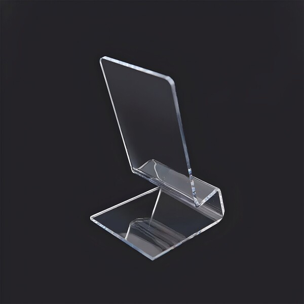 Soporte Celular Exhibidor Acrílico Transparente Minimalista Transparente