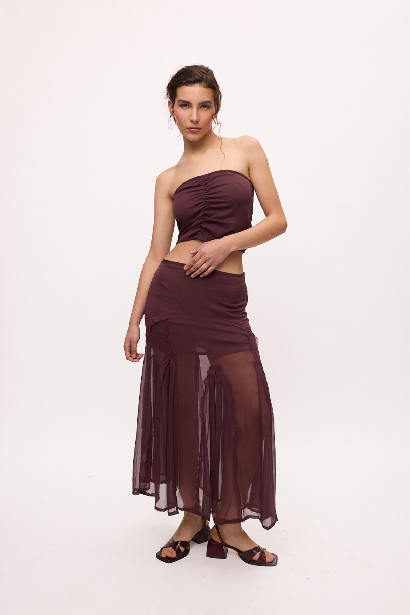 Top Faux Bordo