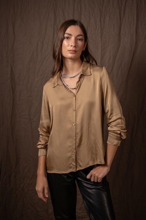 Camisa lisa dama Camell