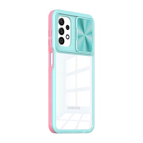 Protector Case con Protector de Cámara Slide para Samsung Galaxy A04e Sky blue+pink