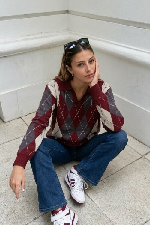 Sweater Shelby Bordó