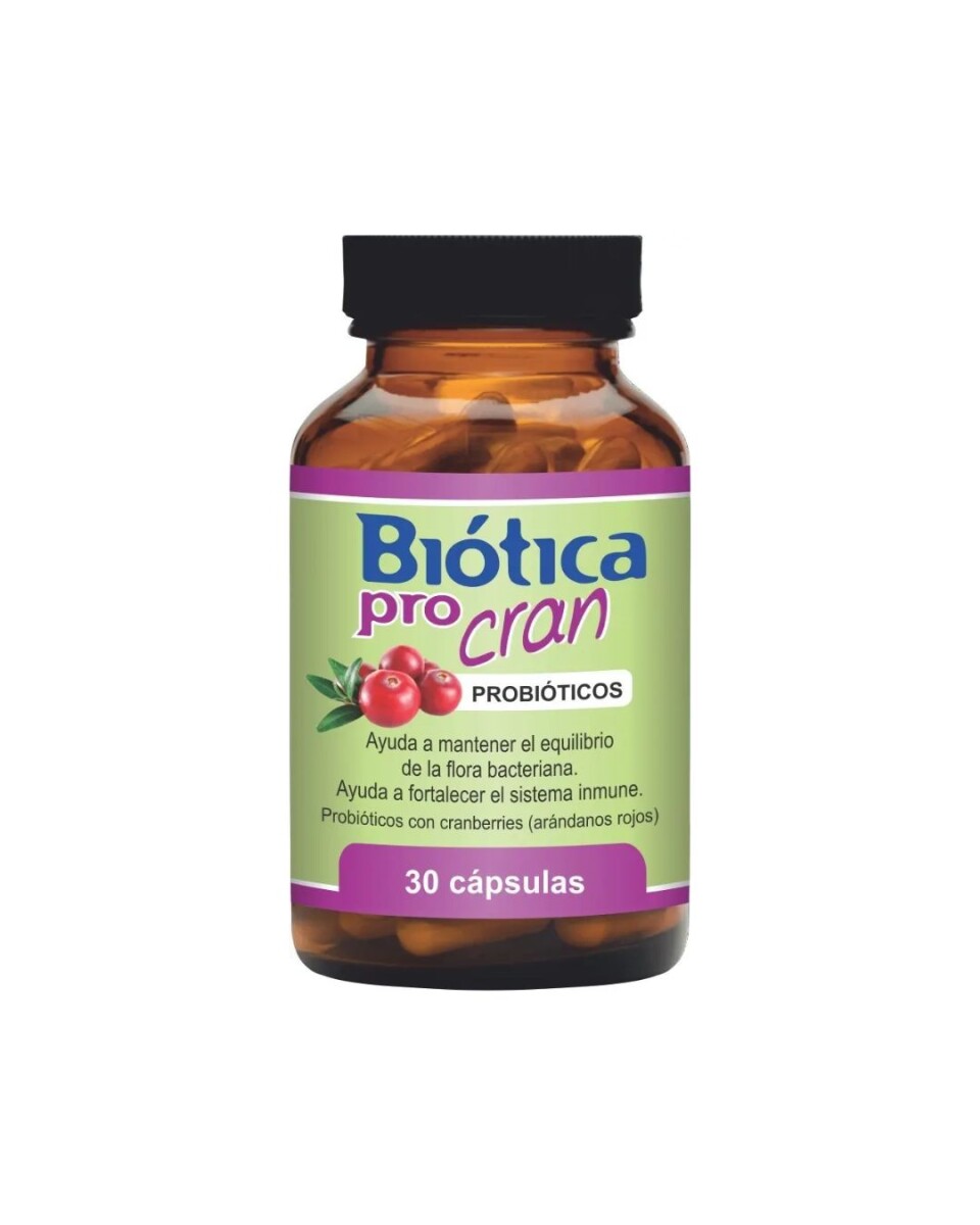 ¡OFERTA IMPERDIBLE! Probióticos Cranberry x 30 Cap Biótica 