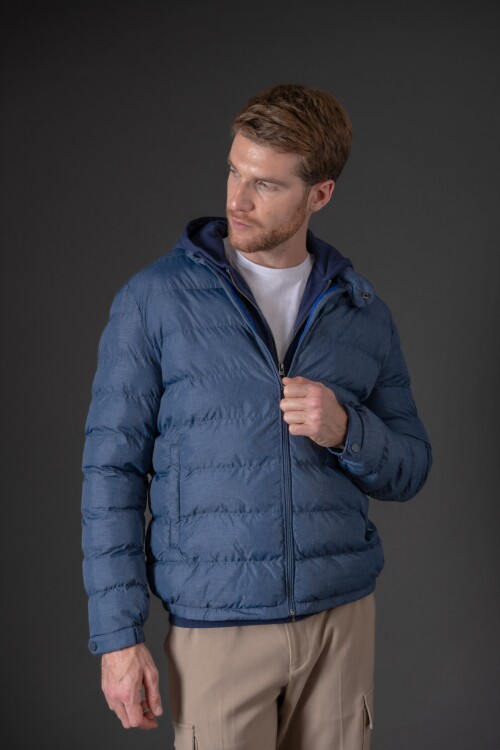 Campera Padded Blue Melange