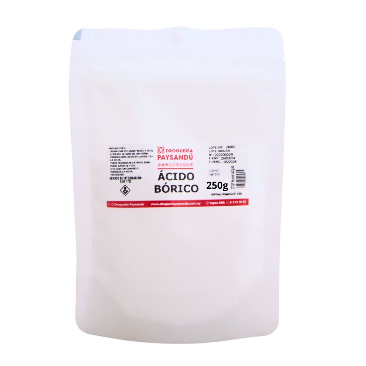 Ácido bórico - 250 g 