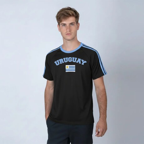 CAMISETA BANDERA UY NEGRO CE-BANUY-02 TALLE M NEGRO