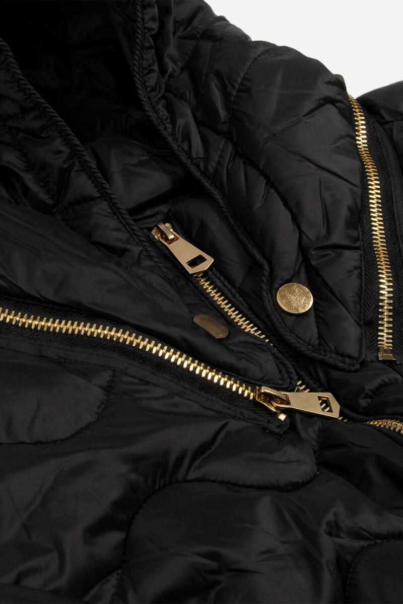 Campera capitoneada corta - Mujer NEGRO