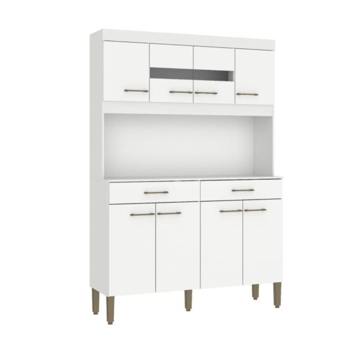 Kit de Cocina Movelmax Laura 1,20 m 8 Puertas - Blanco 