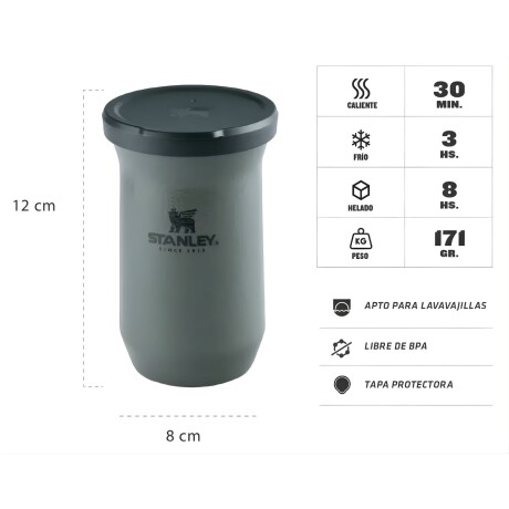Mate con tapa Stanley acero inox. 200ml Verde