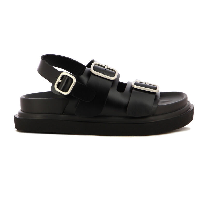 Sandalias Mujer Darkness Plataforma Negro