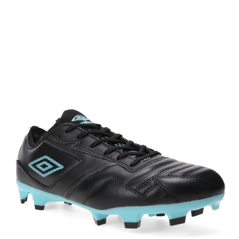 Championes de Fútbol Hombre Umbro Speed HG Negro - Celeste