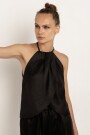 TOP SLEEVELESS WRAP HALTER NEC Negro