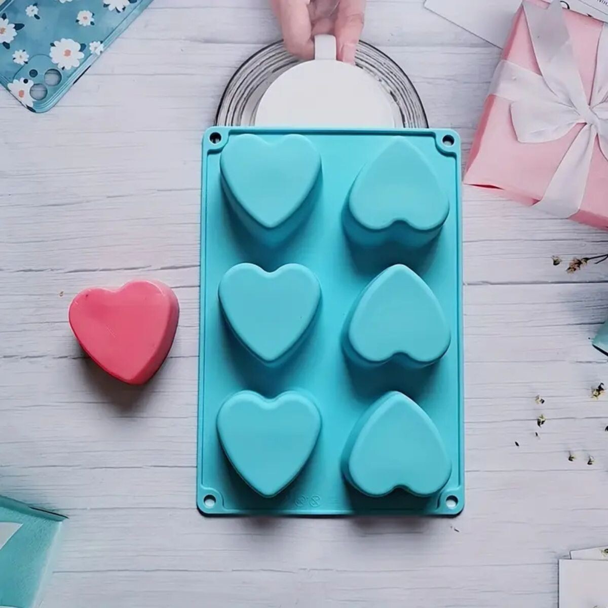 Molde de Silicona Forma de Corazón x8 