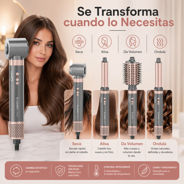 Cepillo Secador Modelador Gama Multistyler Flow 4 En 1 CEPILLO GAMA MULTISTYLER UNIQ FLOW 4EN1