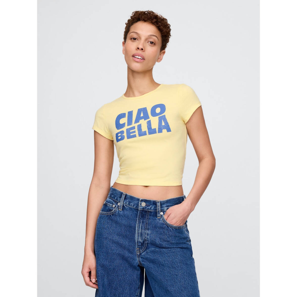 GRAPHICS - SS EVERYDAY JERSEY FITTED CREW - PALE BANANA 12-0824TCX 