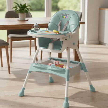 Silla De Comer Para Bebé Multiuso 2en1 Sillita Niños Verde