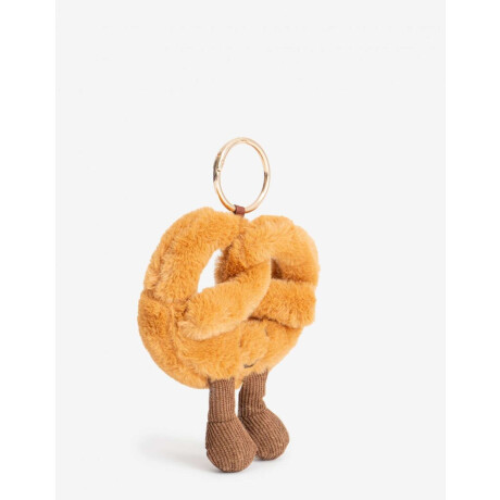 Llavero Y Bag Charm Peluche Pretzel Marron Medio
