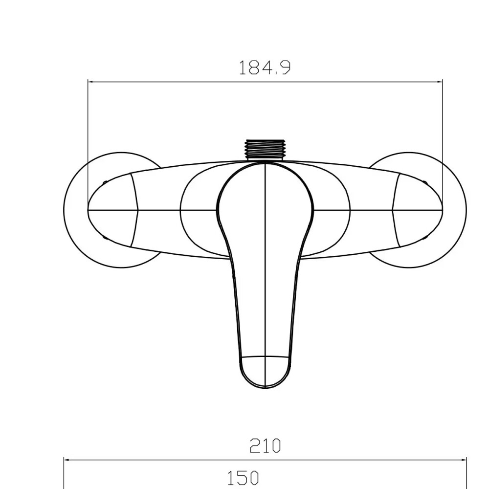 Grifería de Ducha Monocomando exterior Balder Cromado Grifería De Ducha Monocomando Exterior Balder Cromado