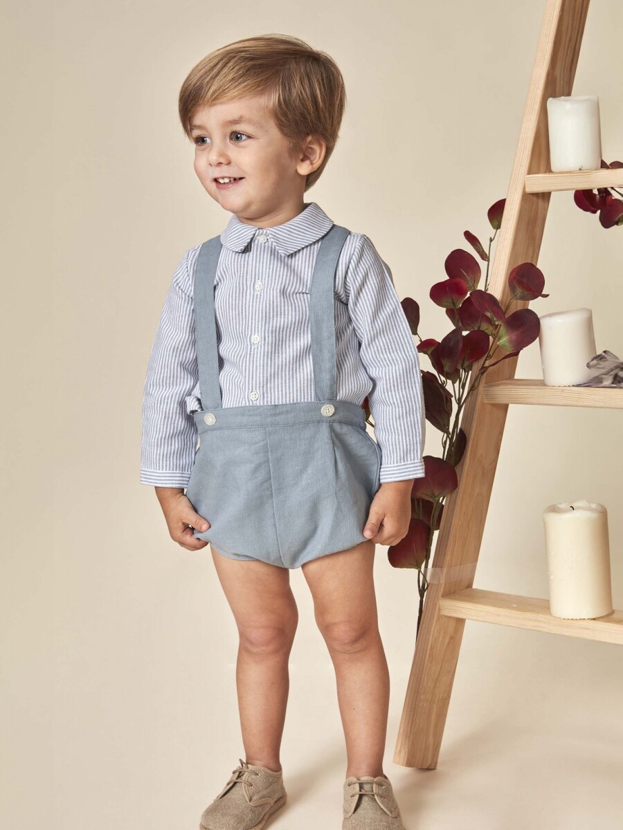 Camisa De Rayas Gris