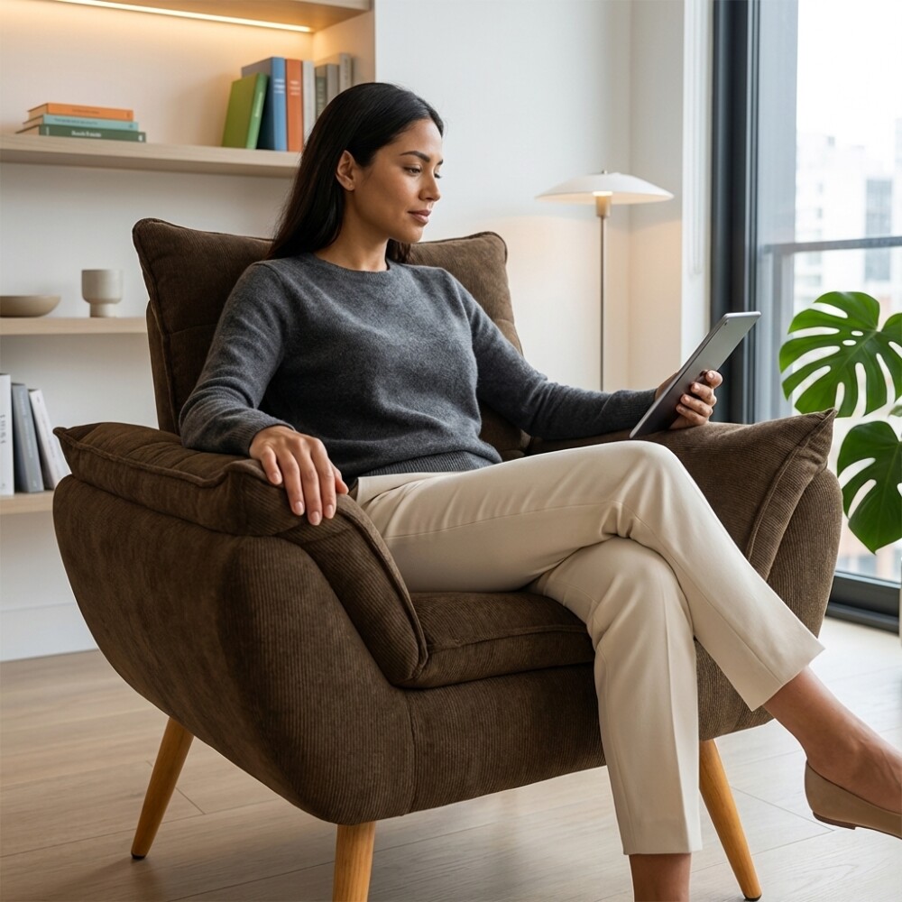 PROMO: Sillón Poltrona Turin 2 unidades Marrón