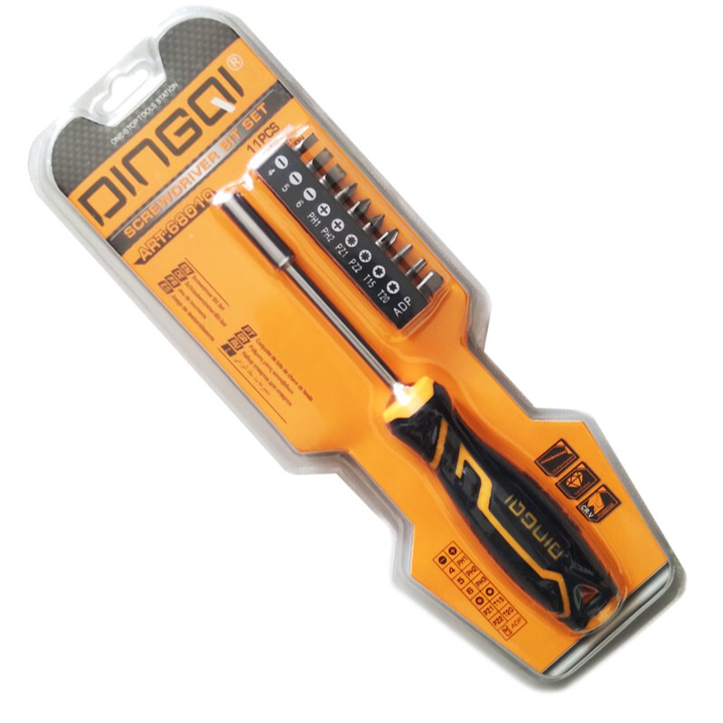 DINGQI SET DESTORNILLADOR + PUNTAS REVESRIBLE INTERCAMBIABLES 4 PIEZAS Dingqi Set Destornillador + Puntas Revesrible Intercambiables 4 Piezas