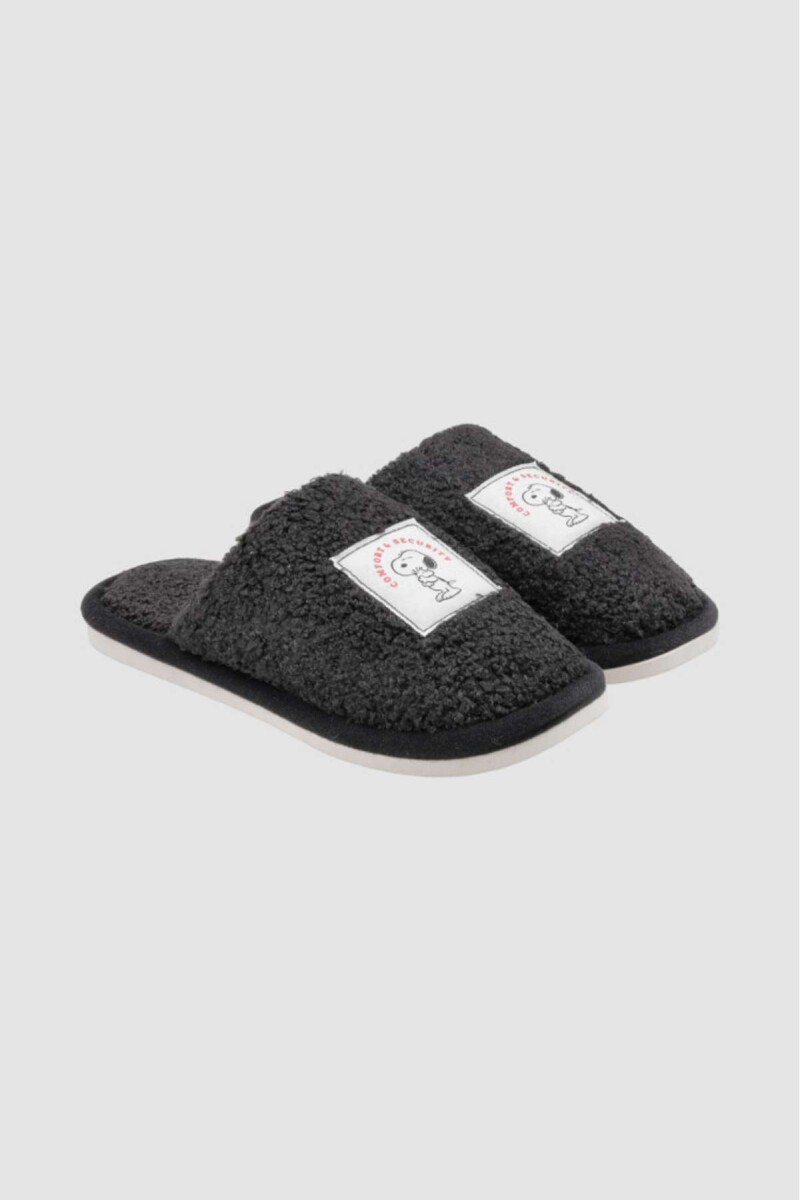Pantufla snoopy - Negro 