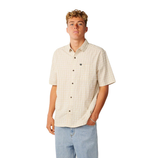 Camisa Rip Curl Classic Surf Check - Beige Camisa Rip Curl Classic Surf Check - Beige
