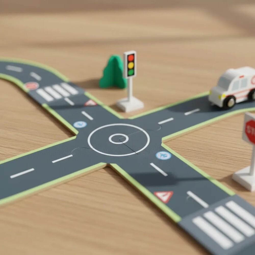 Set de juego en madera HiPando autopista Set de juego en madera HiPando autopista