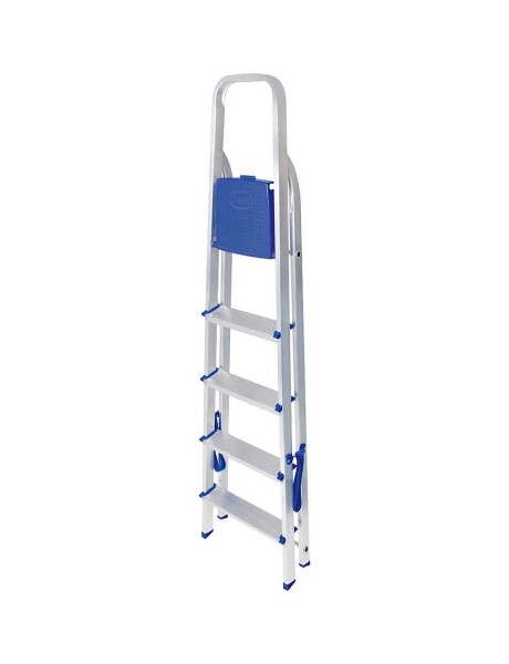 Escalera plegable 5 escalones en aluminio Mor Escalera plegable 5 escalones en aluminio Mor