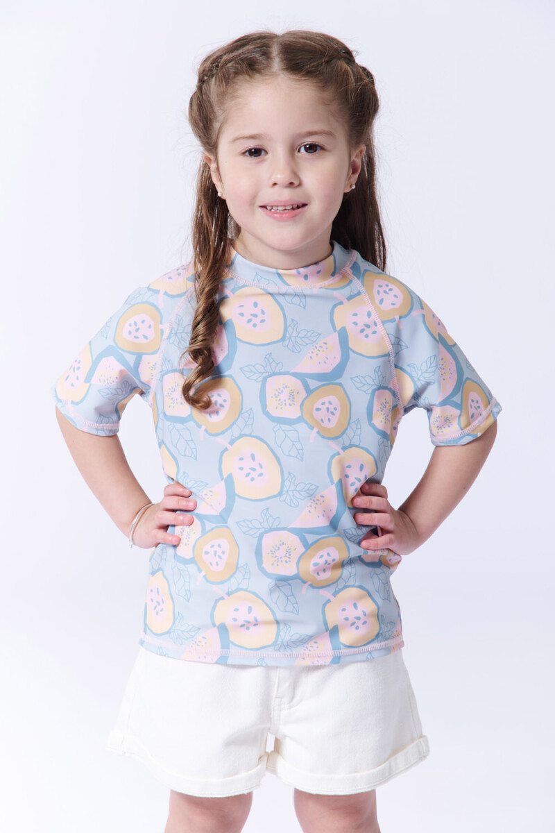 Remera manga corta uv estampa frutas - Frutas Verde 