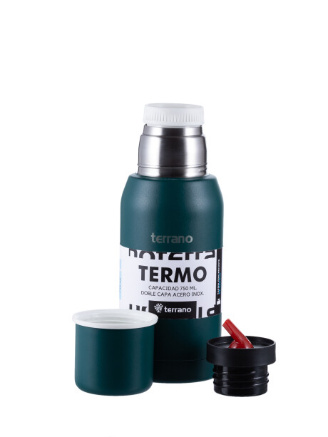 Set Acero 750ml / Mate con Tapa Verde Inglés
