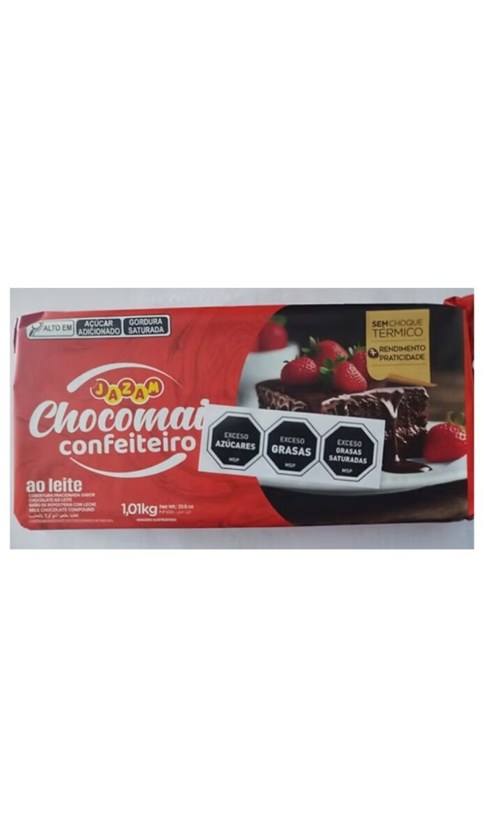 CHOCOLATE COBERTURA JAZAM BARRA LECHE 1KG 