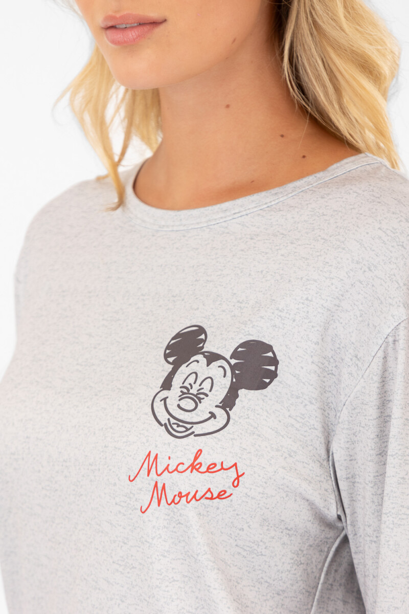 Pijama mickey illustration Gris