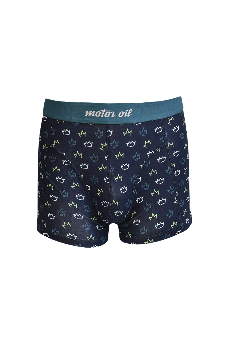 Boxer de algodón estampado - con dise�o de Coronas 