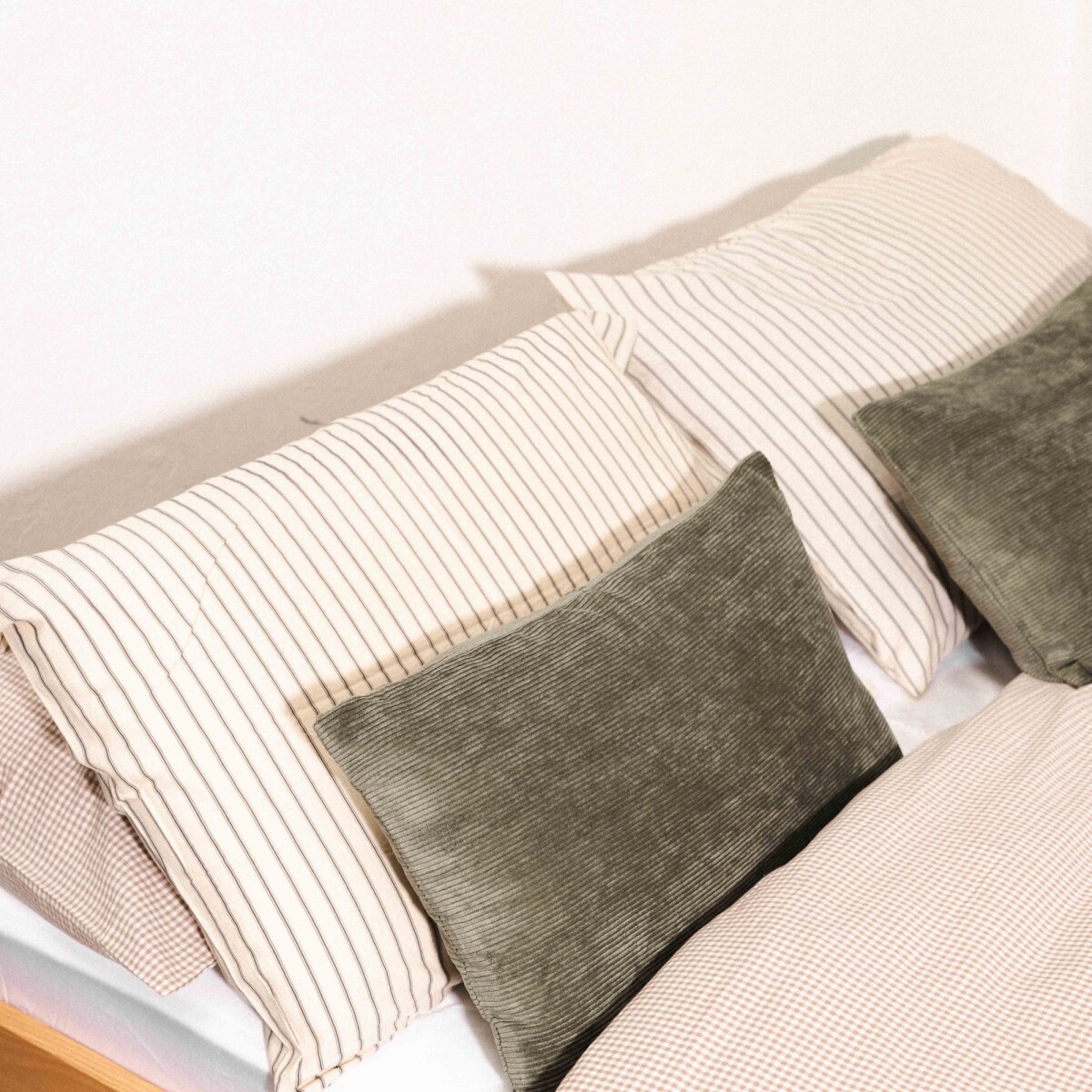 Funda almohada algodón percal y lino Oslo - 50x90cm 