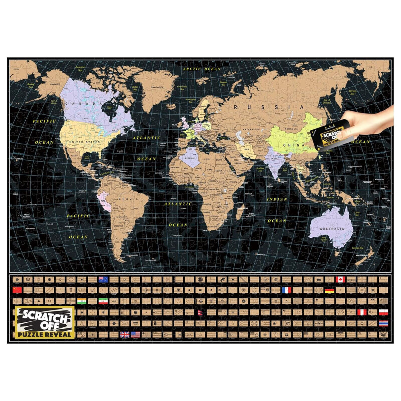 Puzzle para raspar Mapa del Mundo Puzzle para raspar Mapa del Mundo